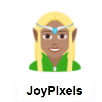 Woman Elf: Medium Skin Tone on JoyPixels