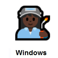 Woman Factory Worker: Dark Skin Tone on Microsoft Windows