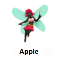 Woman Fairy: Dark Skin Tone on Apple iOS