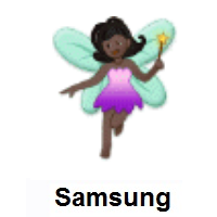 Woman Fairy: Dark Skin Tone on Samsung