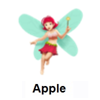 Woman Fairy: Light Skin Tone on Apple iOS