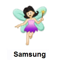 Woman Fairy: Light Skin Tone on Samsung