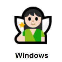Woman Fairy: Light Skin Tone on Microsoft Windows