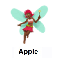 Woman Fairy: Medium-Dark Skin Tone on Apple iOS