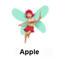Woman Fairy: Medium-Light Skin Tone on Apple iOS