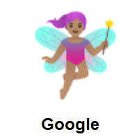 Woman Fairy: Medium Skin Tone on Google Android