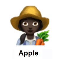 Woman Farmer: Dark Skin Tone on Apple iOS