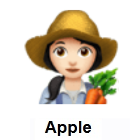 Woman Farmer: Light Skin Tone on Apple iOS