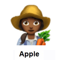 Woman Farmer: Medium-Dark Skin Tone on Apple iOS