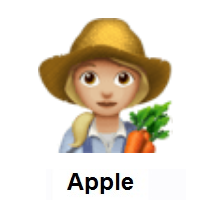 Woman Farmer: Medium-Light Skin Tone on Apple iOS