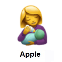 Woman Feeding Baby on Apple iOS