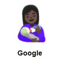 Woman Feeding Baby: Dark Skin Tone on Google Android