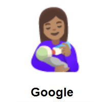 Woman Feeding Baby: Medium Skin Tone on Google Android