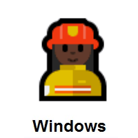 Woman Firefighter: Dark Skin Tone on Microsoft Windows