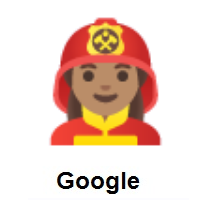 Woman Firefighter: Medium Skin Tone on Google Android