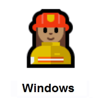 Woman Firefighter: Medium Skin Tone on Microsoft Windows