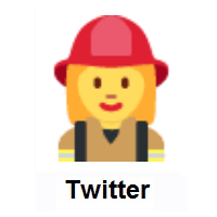 Woman Firefighter on Twitter Twemoji