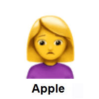 Woman Frowning on Apple iOS