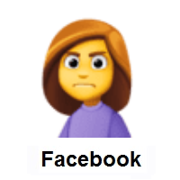 Woman Frowning on Facebook