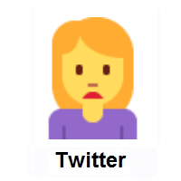 Woman Frowning on Twitter Twemoji