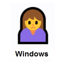 Woman Frowning on Microsoft Windows