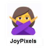 Woman Gesturing NO on JoyPixels