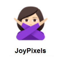 Woman Gesturing NO: Light Skin Tone on JoyPixels