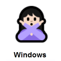 Woman Gesturing NO: Light Skin Tone on Microsoft Windows