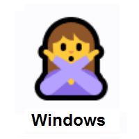 Woman Gesturing NO on Microsoft Windows