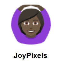 Woman Gesturing OK: Dark Skin Tone on JoyPixels