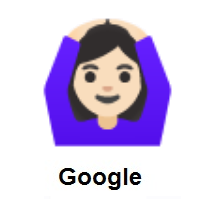 Woman Gesturing OK: Light Skin Tone on Google Android