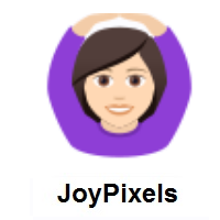 Woman Gesturing OK: Light Skin Tone on JoyPixels
