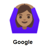 Woman Gesturing OK: Medium Skin Tone on Google Android