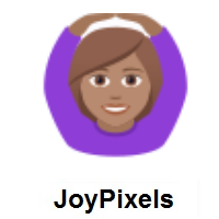 Woman Gesturing OK: Medium Skin Tone on JoyPixels