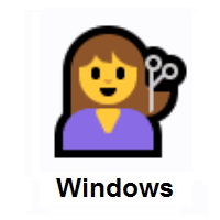 Woman Getting Haircut on Microsoft Windows
