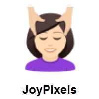 Woman Getting Massage: Light Skin Tone on JoyPixels