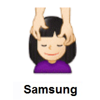 Woman Getting Massage: Light Skin Tone on Samsung
