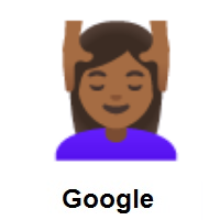 Woman Getting Massage: Medium-Dark Skin Tone on Google Android