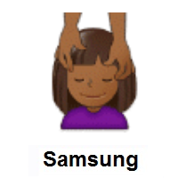 Woman Getting Massage: Medium-Dark Skin Tone on Samsung