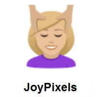 Woman Getting Massage: Medium-Light Skin Tone on JoyPixels