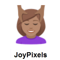 Woman Getting Massage: Medium Skin Tone on JoyPixels