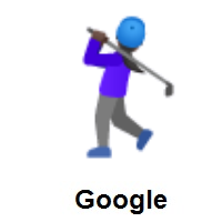 Woman Golfing: Dark Skin Tone on Google Android