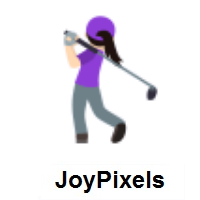 Woman Golfing: Light Skin Tone on JoyPixels