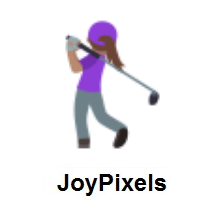 Woman Golfing: Medium Skin Tone on JoyPixels