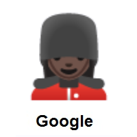 Woman Guard: Dark Skin Tone on Google Android
