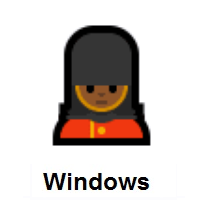 Woman Guard: Medium-Dark Skin Tone on Microsoft Windows