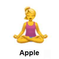 Woman in Lotus Position on Apple iOS