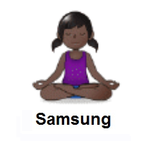 Woman in Lotus Position: Dark Skin Tone on Samsung