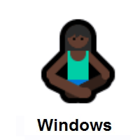 Woman in Lotus Position: Dark Skin Tone on Microsoft Windows
