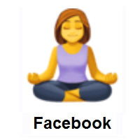 Woman in Lotus Position on Facebook